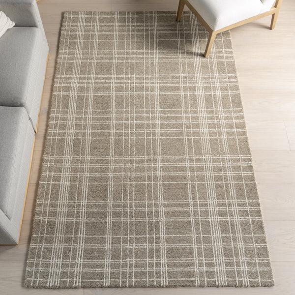 Nuloom Tirza Plaid Wool Area Rug Sand