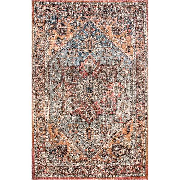 nuloom Traditional Amber Medallion Orange