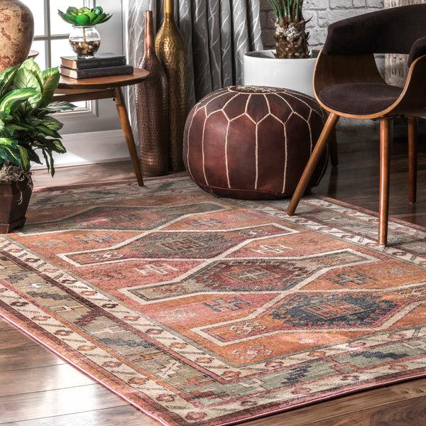 Nuloom Traditional Monica Tribal Area Rug Orange
