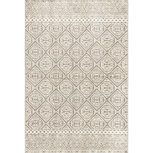 nuloom Transitional Floral Jeanette Grey