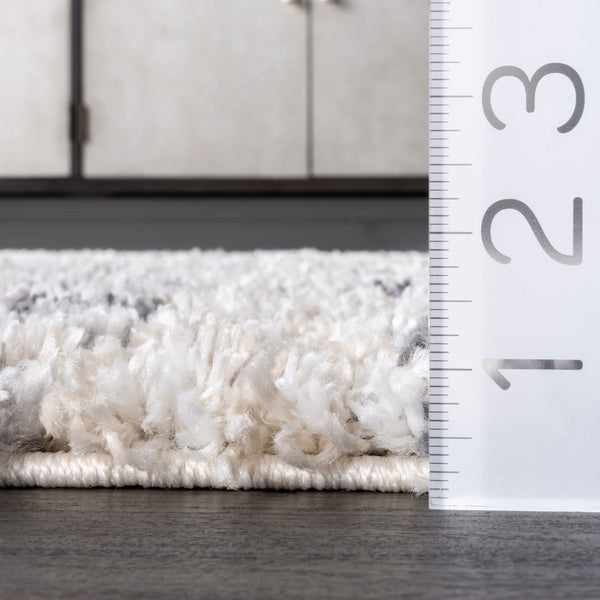 Nuloom Transitional Kristi Shag Area Rug Ivory