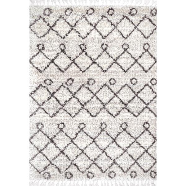 Nuloom Transitional Kristi Shag Area Rug Ivory
