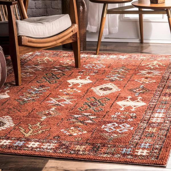 Nuloom Transitional Tribal Wilma Orange