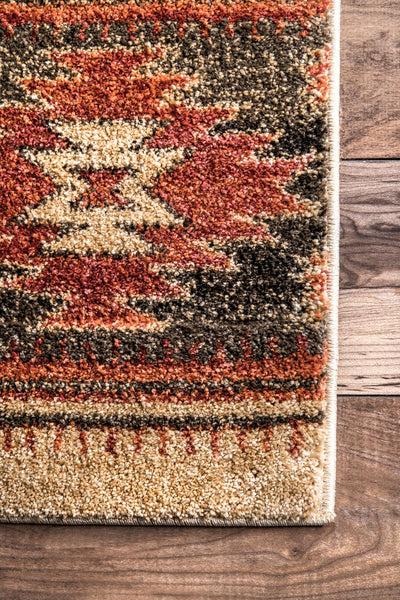 Nuloom Tribal Diamond Margene Area Rug Red