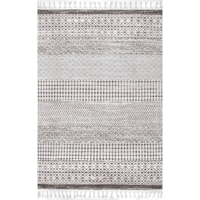 nuloom Tribal Iris Medallion Area Rug Grey