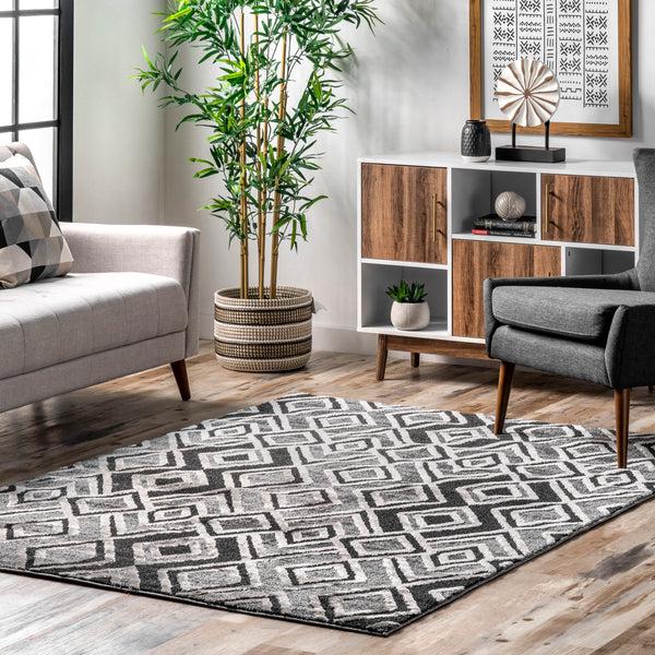 Nuloom Trina Contemporary Diamonds Area Rug Grey