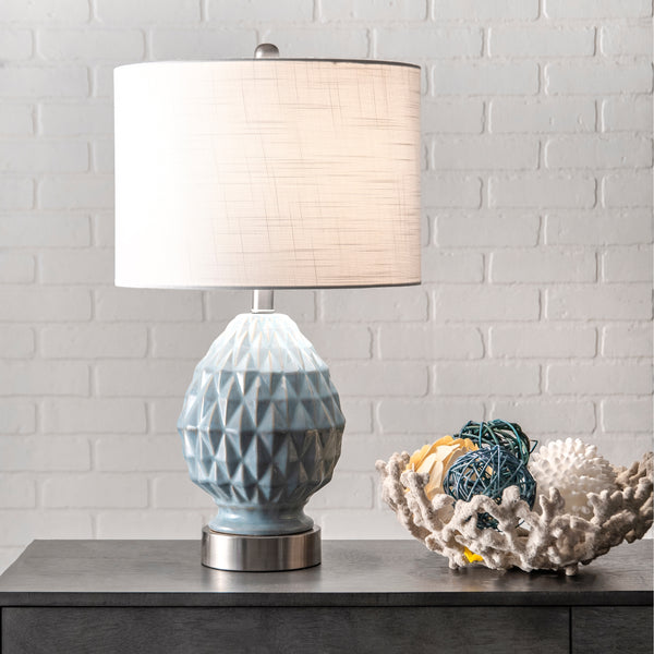 Nuloom Tulsa 24" Ceramic Table Lamp Light Blue