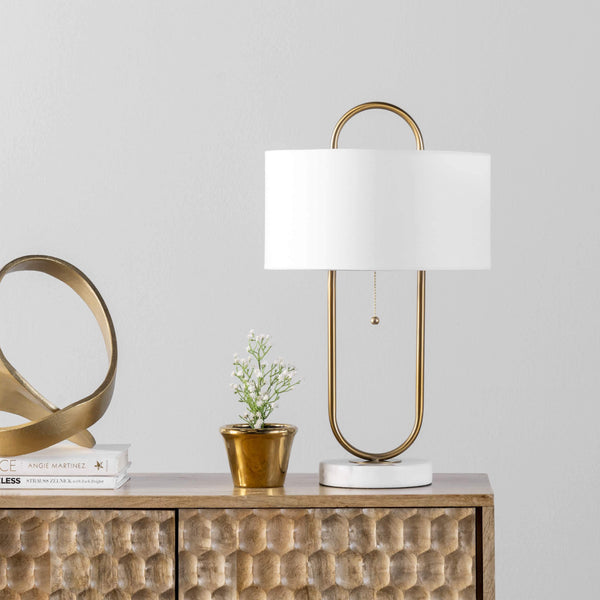 Nuloom Turin 20" Steel Table Lamp Gold