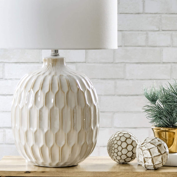 Nuloom Venice 25" Ceramic Table Lamp Cream
