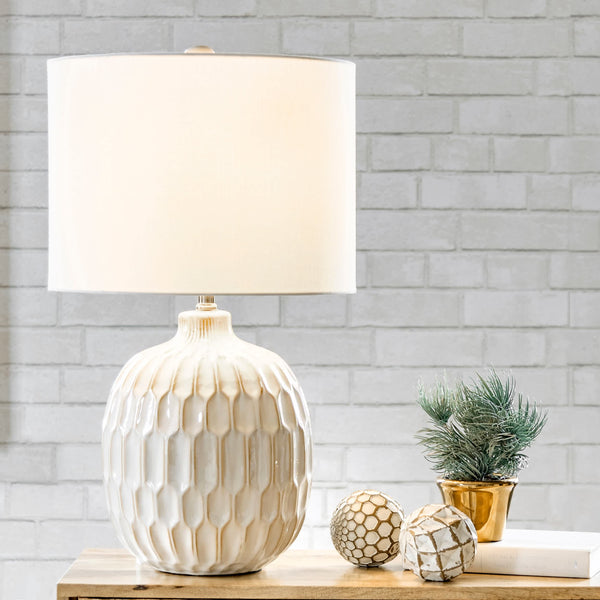 Nuloom Venice 25" Ceramic Table Lamp Cream