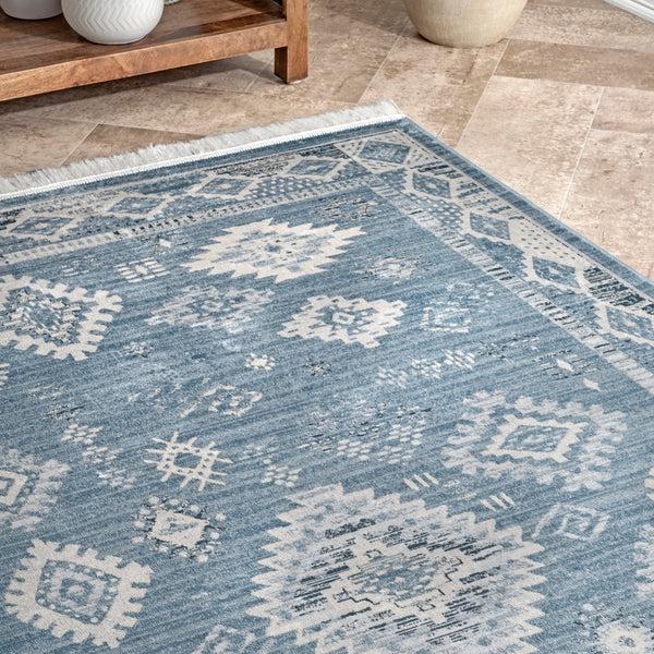 Nuloom Venice Fringed Area Rug Silver
