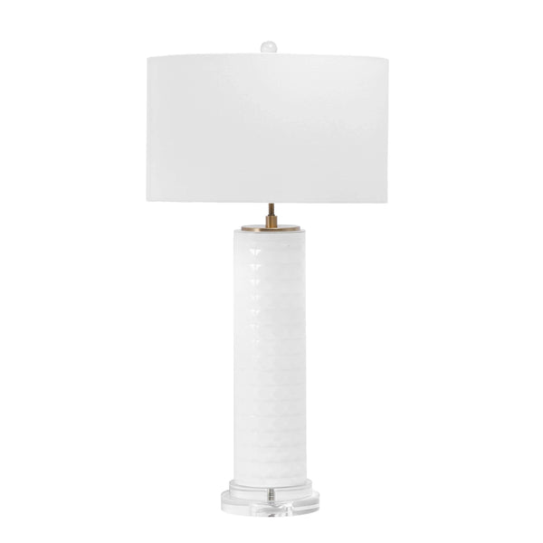 nuloom Verona 31" Glass Table Lamp White