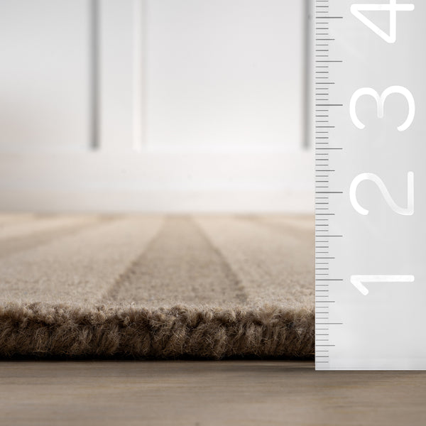 Nuloom Vestry Striped Wool Area Rug Brown