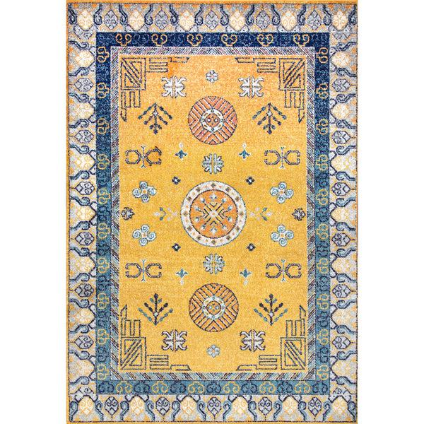 Nuloom Vintage Border Motif Blue