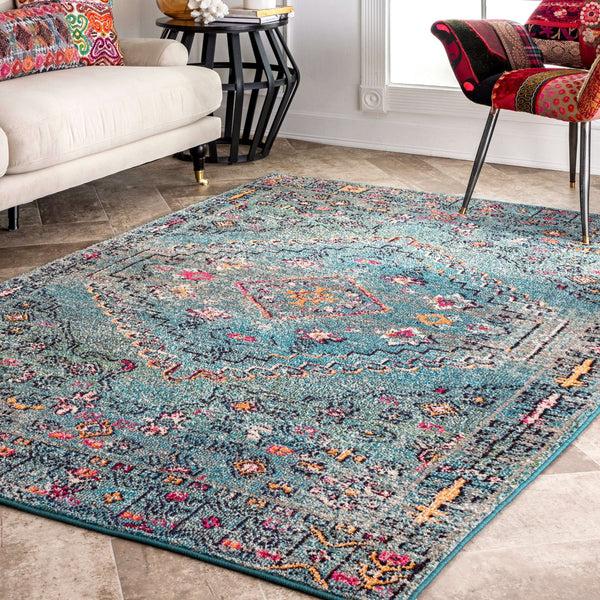 Nuloom Vintage Brynlee Blue