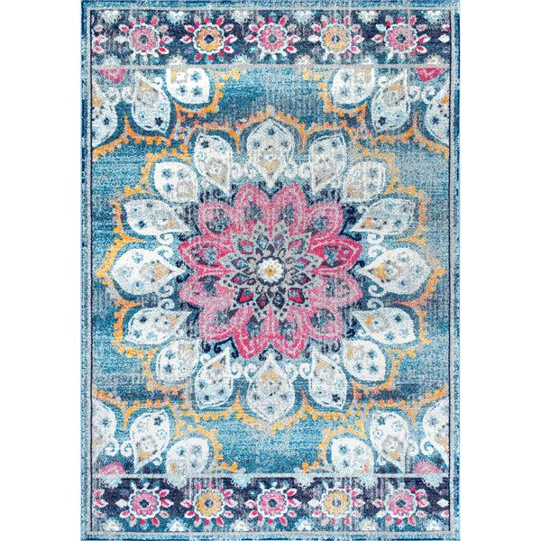 Nuloom Vintage Floral Kiyoko Area Rug Blue