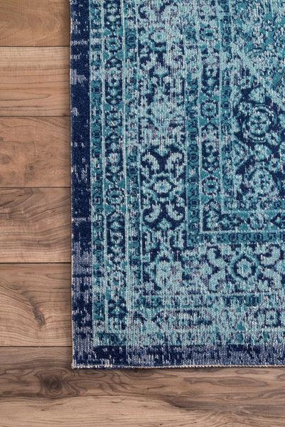 Nuloom Vintage Freda Floral Garden Blue