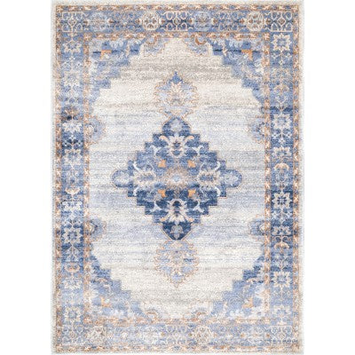 nuloom Vintage Johnnie Medallion Area Rug Blue