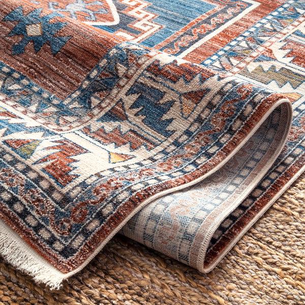 Nuloom Vintage Kathryn Aztec Tassel Area Rug Blue