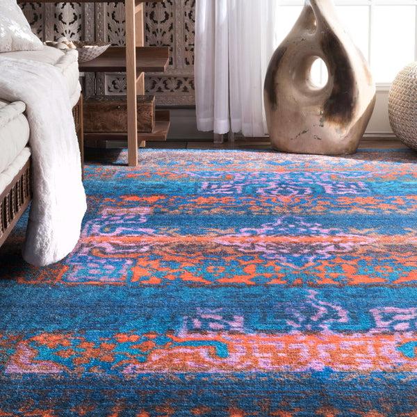 Nuloom Vintage Lakenya Area Rug Navy Blue