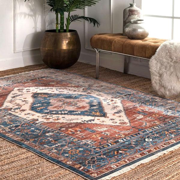 Nuloom Vintage Mabel Tribal Tassel Rust