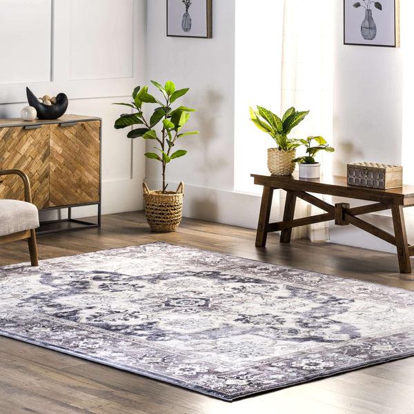 Nuloom Vintage Medallion Area Rug Gray