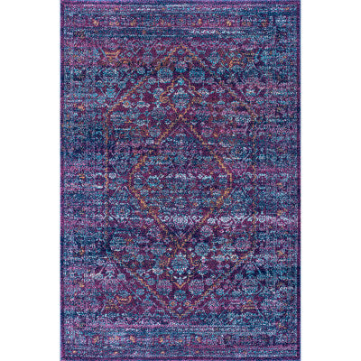 nuloom Vintage Medallion Rima Purple nuloom Vintage Medallion Rima Purple