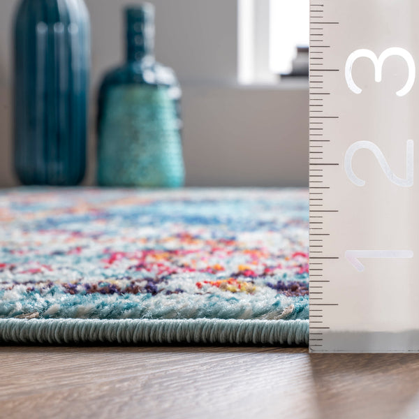 Nuloom Vintage Medallion Veronica Area Rug Aqua