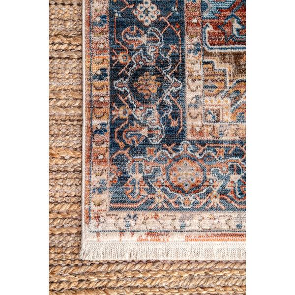 Nuloom Vintage Pauline Floral Tassel Area Rug Rust
