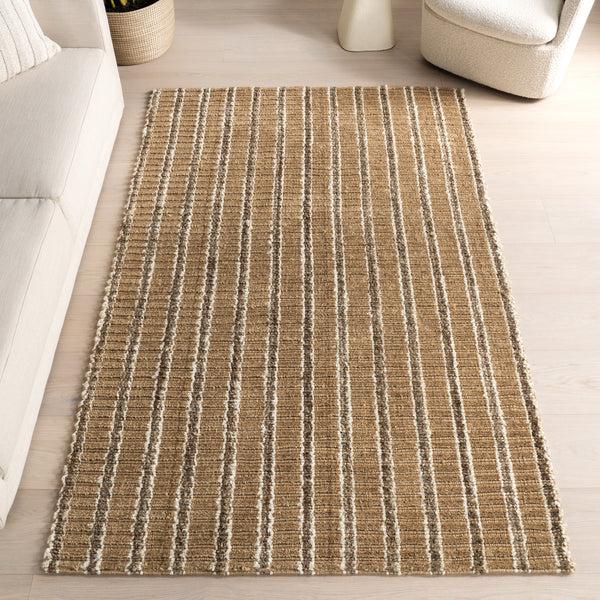 Nuloom Violeta Striped Jute Area Rug Natural