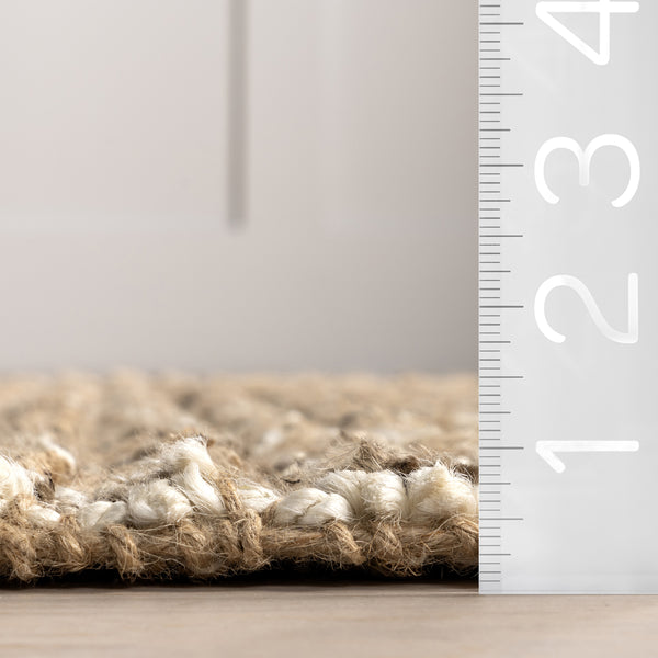 Nuloom Violeta Striped Jute Area Rug Natural