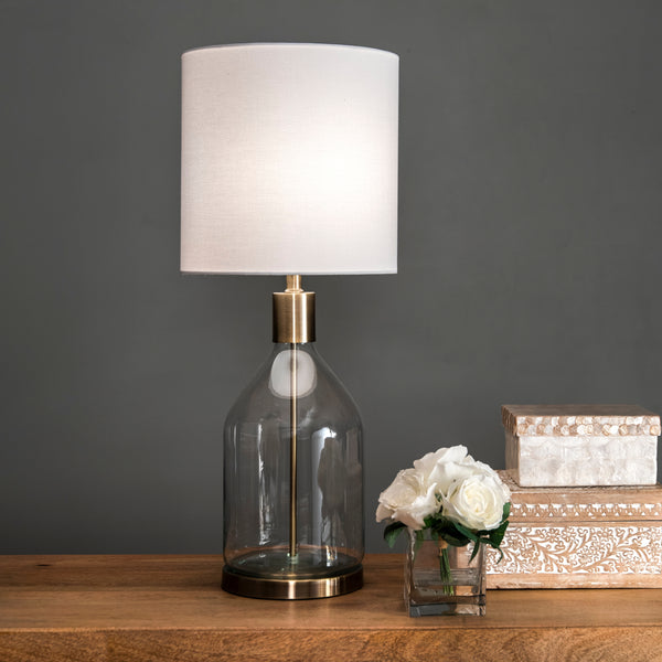 Nuloom Vista 29" Glass Table Lamp Gold