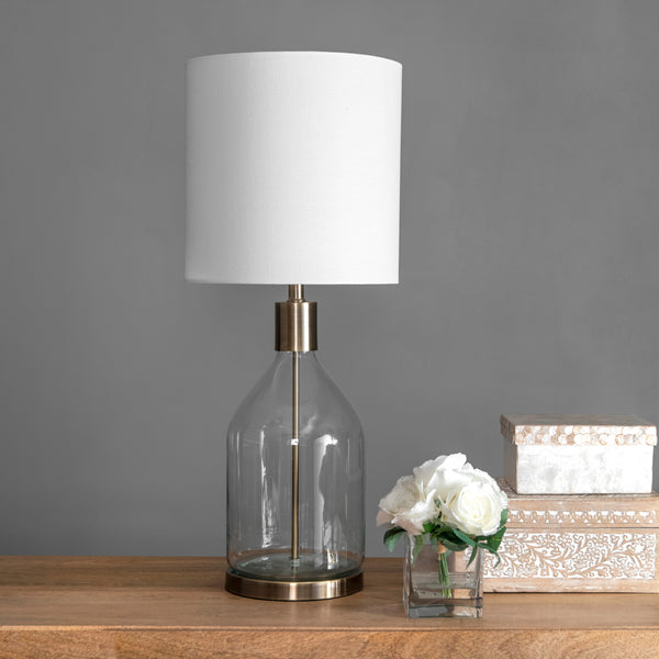 Nuloom Vista 29" Glass Table Lamp Gold