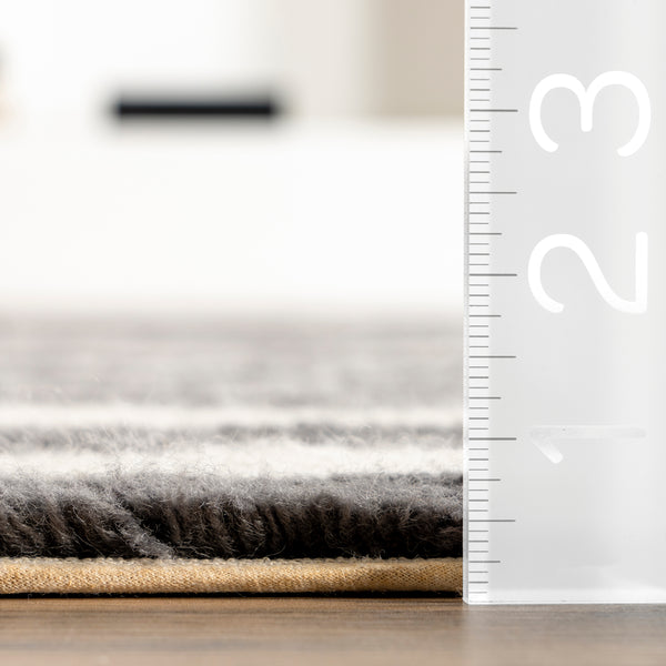 Nuloom Vlad Machine Washable Wool Area Rug Grey