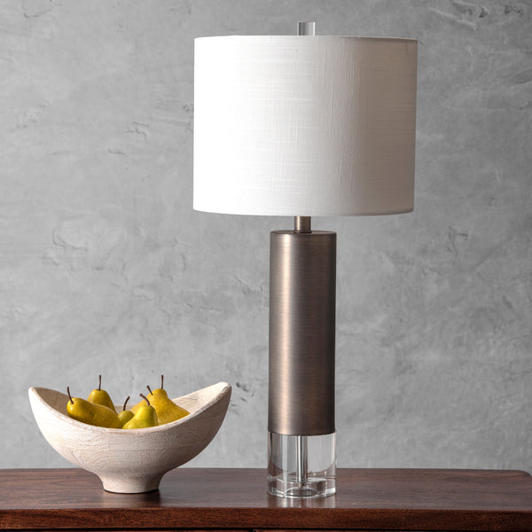 Nuloom Warwick 28" Metal Table Lamp Grey