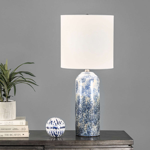 Nuloom Watts 25" Ceramic Table Lamp Blue