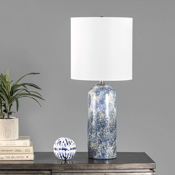 Nuloom Watts 25" Ceramic Table Lamp Blue
