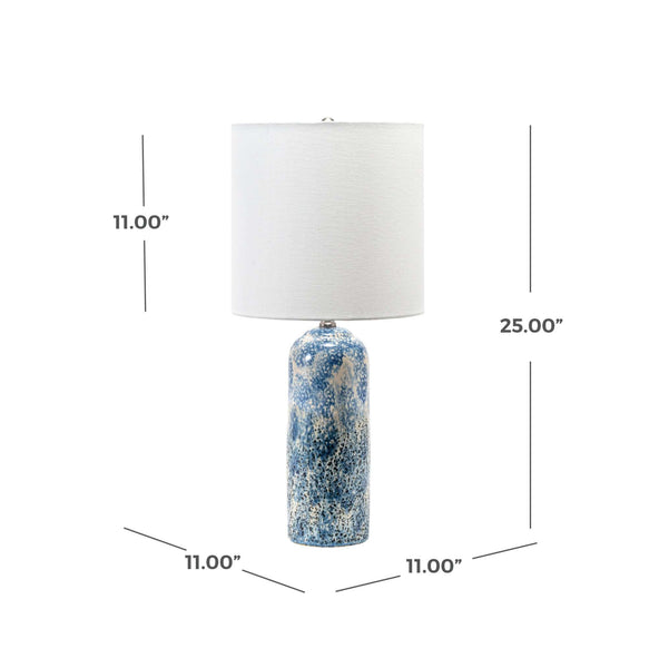 Nuloom Watts 25" Ceramic Table Lamp Blue