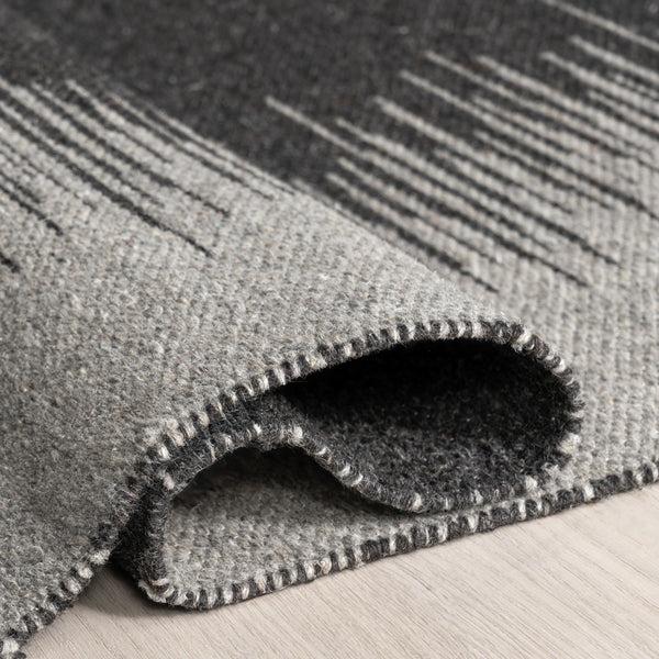 Nuloom Wolf Reversible Wool Area Rug Black