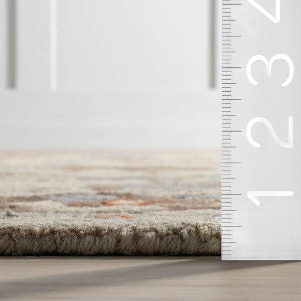 Nuloom Woodland Bordered Wool Area Rug Multicolor
