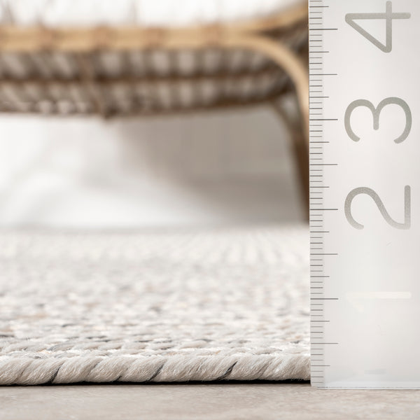 Nuloom Wynn Braided Indoor/Outdoor Area Rug Ivory