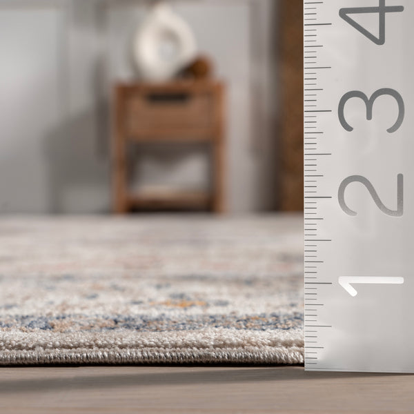 Nuloom Yanet Floral Traditional Area Rug Beige