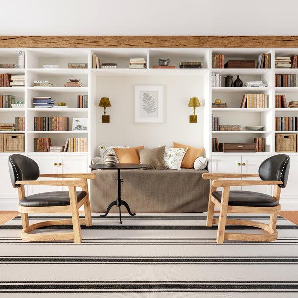 Nuloom Yarrow Striped Cotton Area Rug Ivory