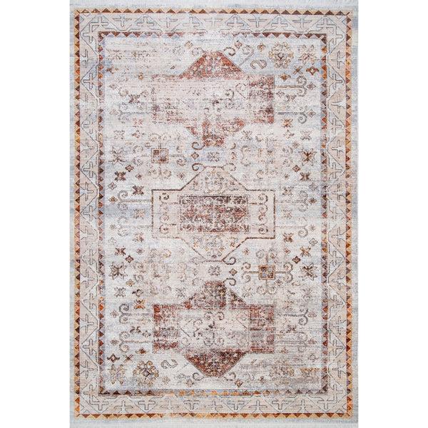 nuloom Zahra Faded Native Panels Area Rug Beige