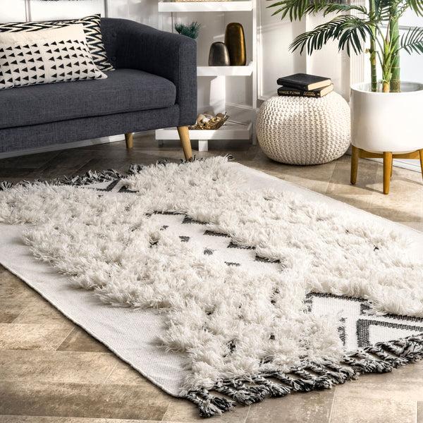 Nuloom Zariah Shaggy Chevrons Ivory