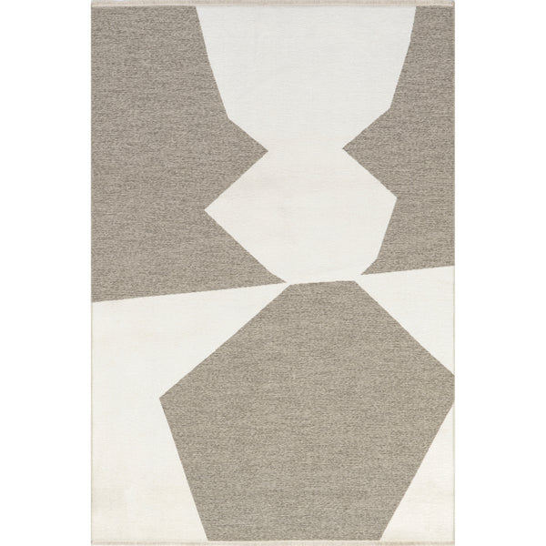 nuloom Nura Abstract Reversible Machine Washable Fringe Area Rug Beige