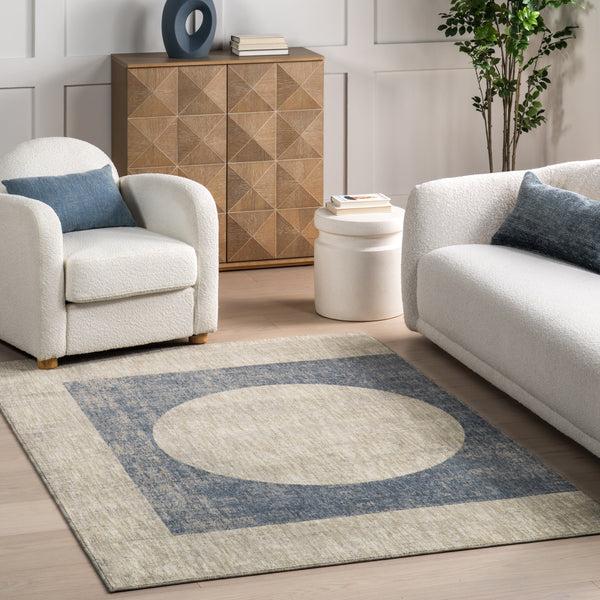 Nuloom Nyra Mid-Century Modern Geometric Area Rug Blue