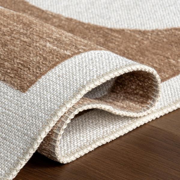 Nuloom Odilia Geometric Machine Washable Area Rug Taupe