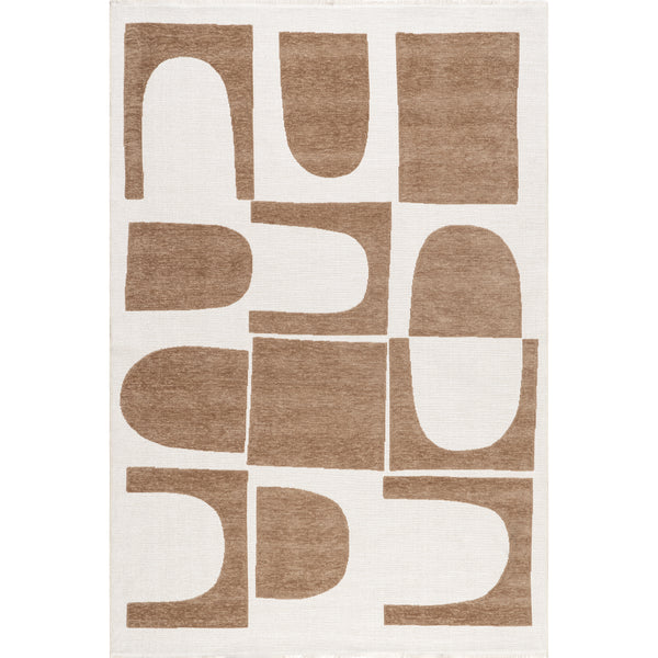 nuloom Odilia Geometric Machine Washable Area Rug Taupe