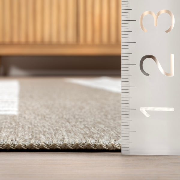 Nuloom Ofeliya Geometric Reversible Machine Washable Area Rug Beige